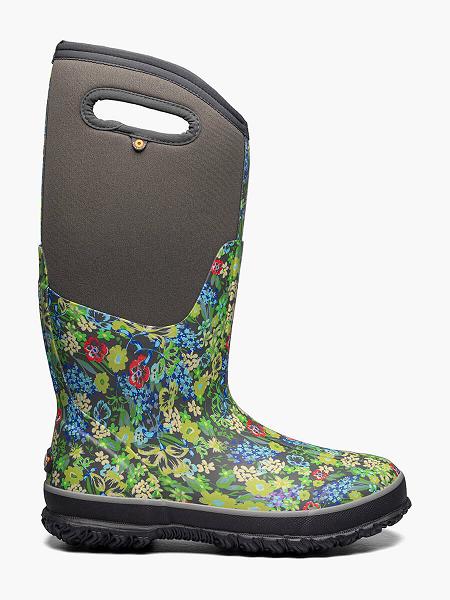 BOGS Boots Deutschland - Classic Tall Night Winterstiefel Damen DunkelGrau Multi DE89267